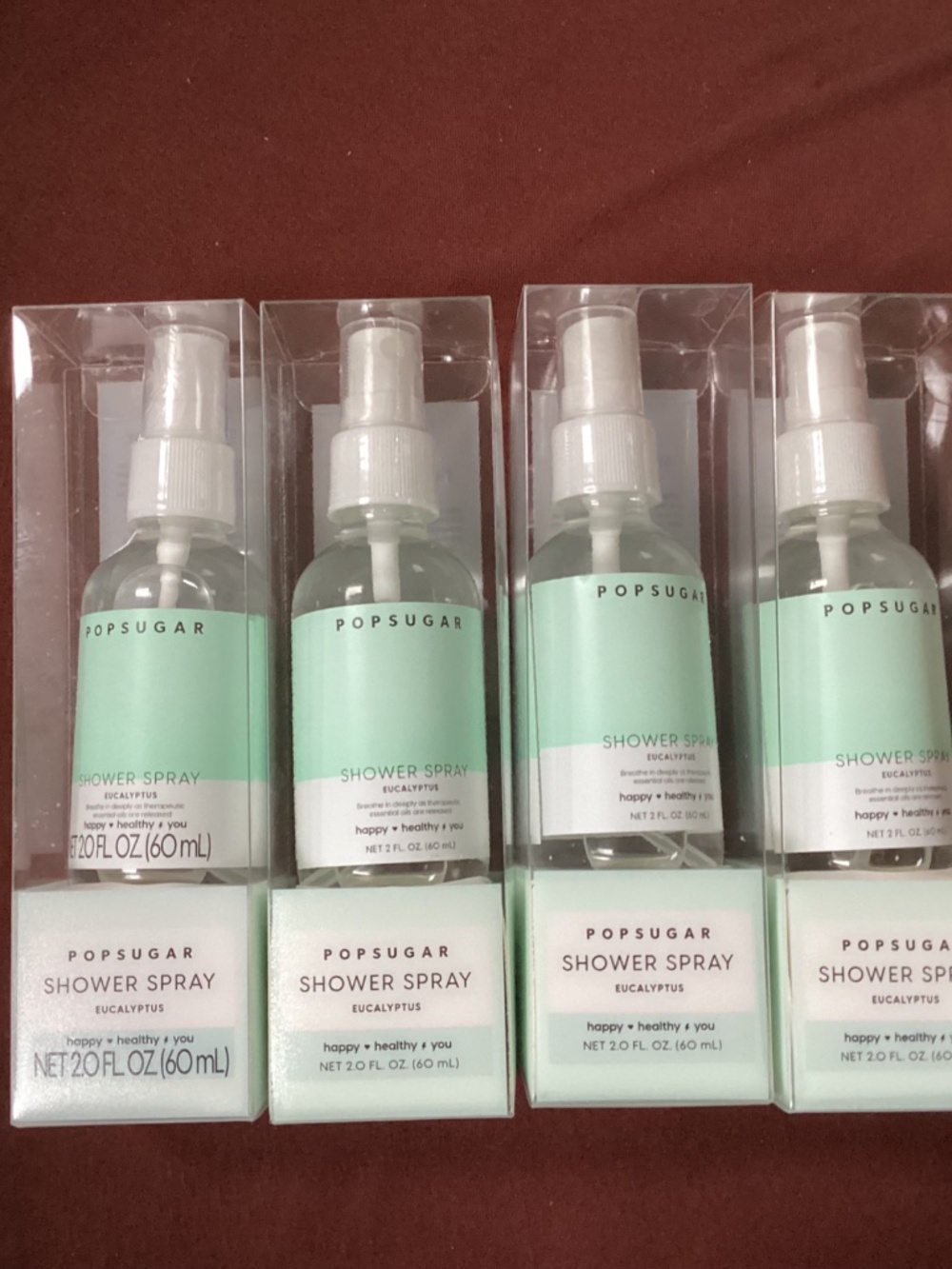 Popsugar eucalyptus shower sprays 4-pack 2.0 fl oz  New